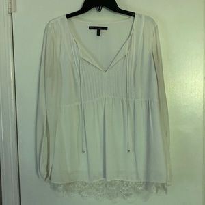 White House Black Market white blouse, size 12